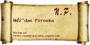 Nádas Piroska névjegykártya