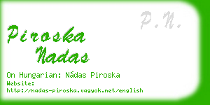 piroska nadas business card