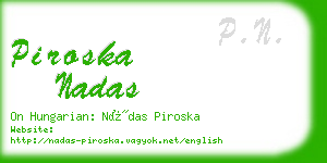 piroska nadas business card